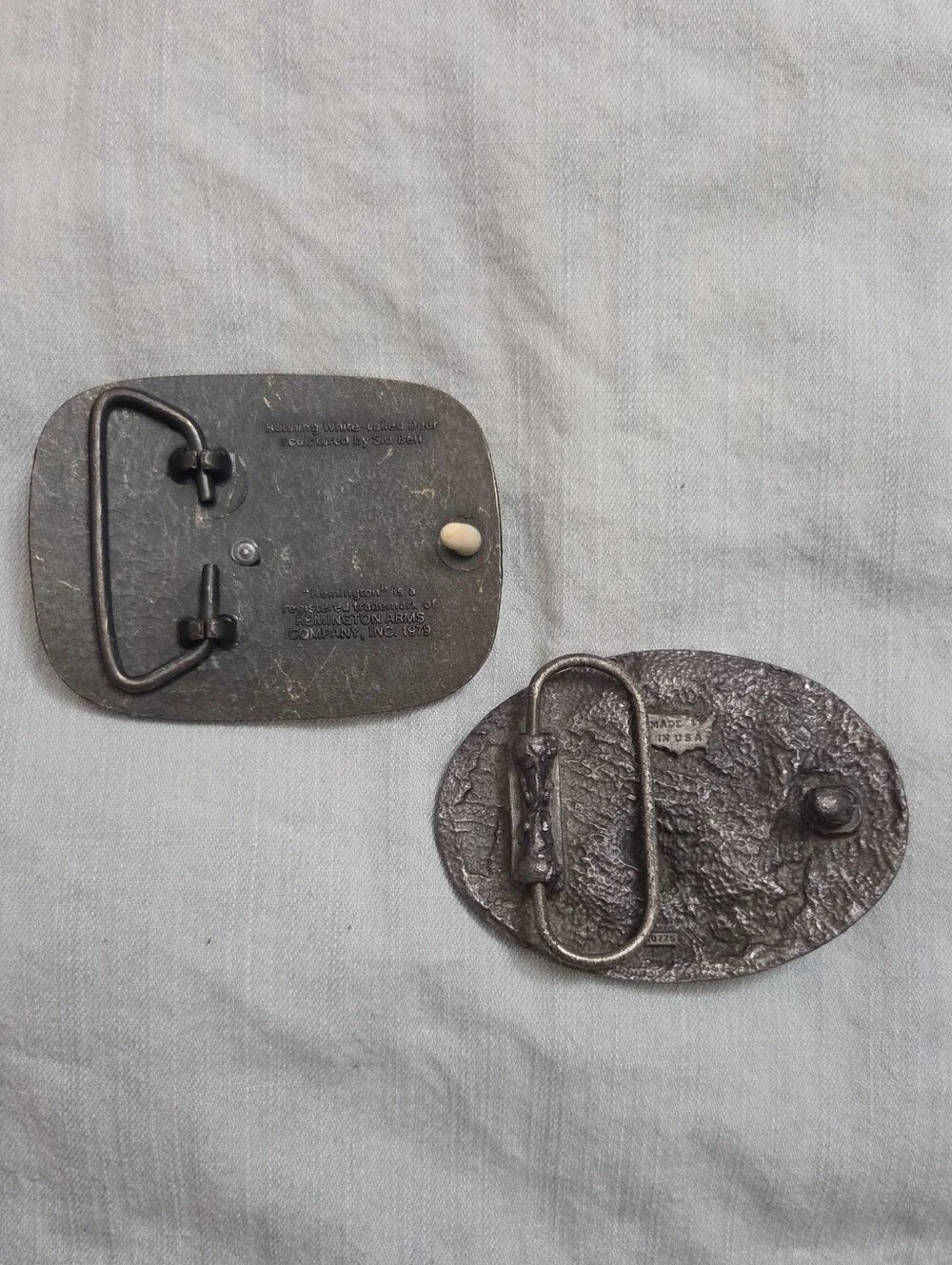 2 Vintage 1970s Belt Buckles
